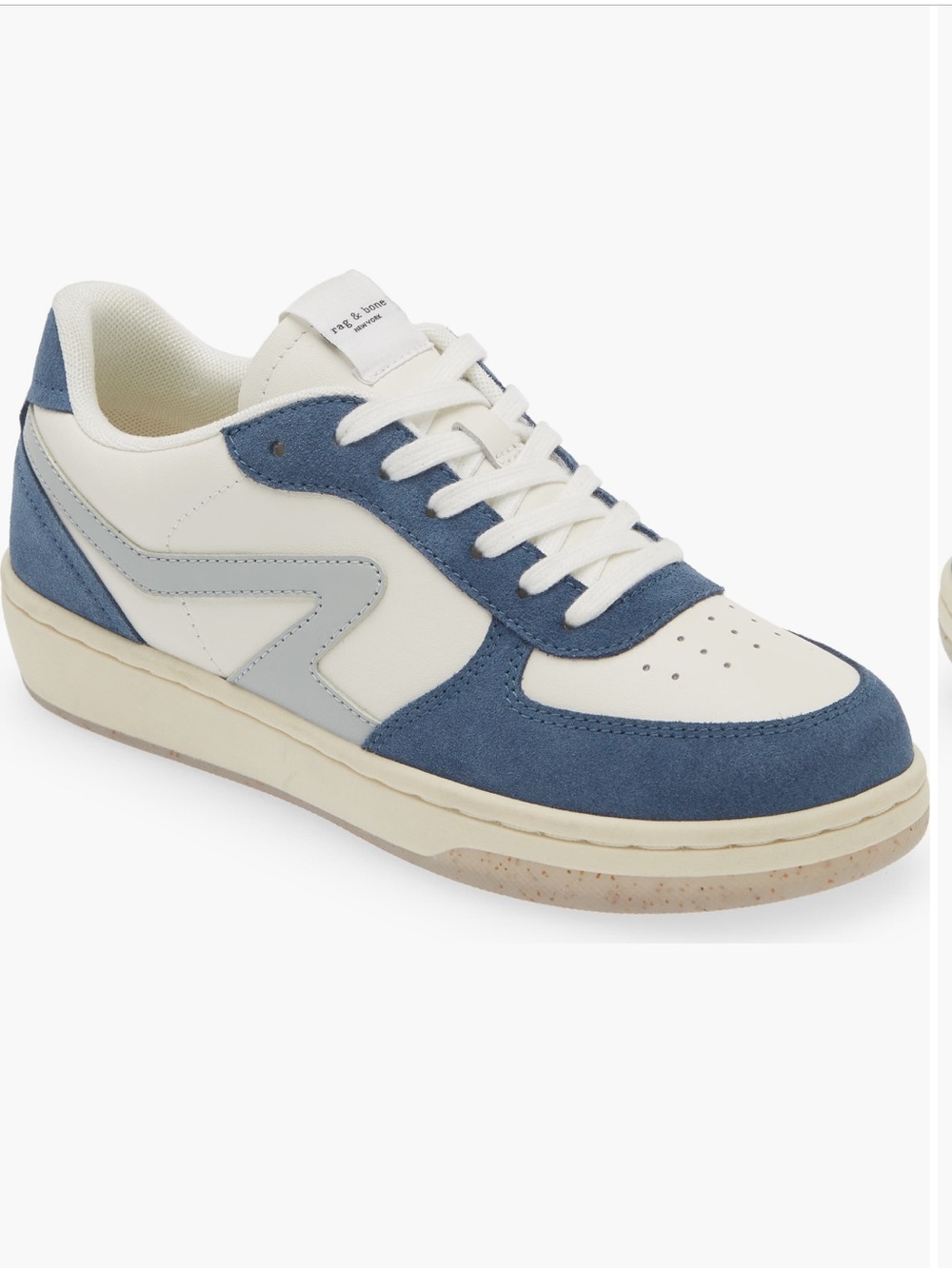 Rag & Bone retro court leather sneakers in Navy and White (limited edition) US 8